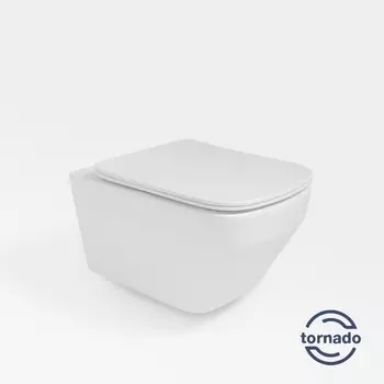 Подвесной унитаз Vincea Edge VT1-38T безободковый, с сиденьем микролифт, белый