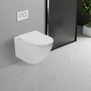 Подвесной унитаз Vincea Globo VT1-14T безободковый, с сиденьем микролифт, белый