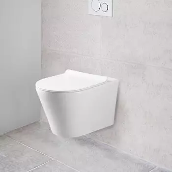 Подвесной унитаз Vincea Vito VT1-23 безободковый, цвет белый, ультратонкое soft-close сиденье
