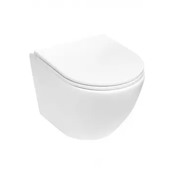 Подвесной унитаз WeltWasser WW MERZBACH 043 MT-WT безободковый, с сиденьем микролифт, белый матовый