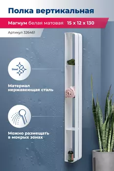 Полка Aquanet Магнум H 326461 белая матовая