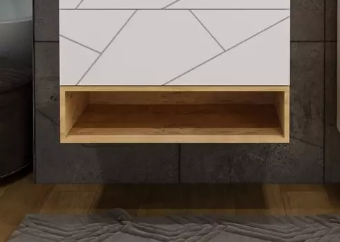 Полка для тумбы Бриклаер Кристалл 80 см 4627125415906 коричневая