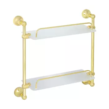 Полка двойная с галереей Veragio Gialetta 35 см VR.GIL-6412.DO золото