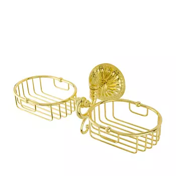 Полка-корзинка двойная Migliore Versailles 32641 золото