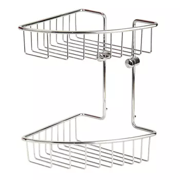 Полка-решётка двойная угловая Veragio Basket VR.GFT-9034.CR хром