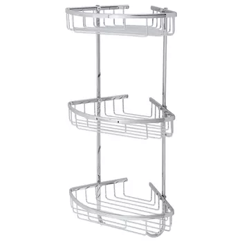 Полка-решётка тройная угловая Veragio Basket VR.GFT-9067.CR хром