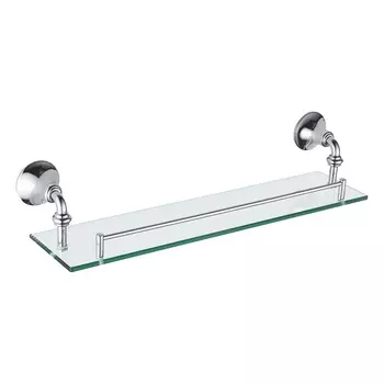 Полка стеклянная Rose RG1219 хром
