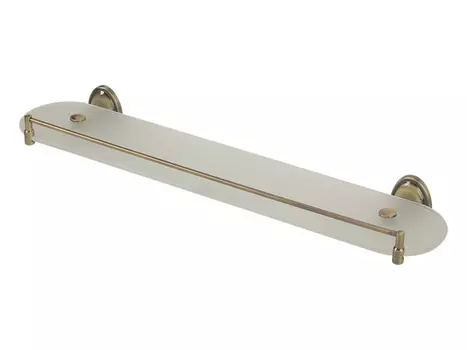 Полка стеклянная с ограничителем Veragio Bonjour 60 см VR.BNR-7811.BR бронза