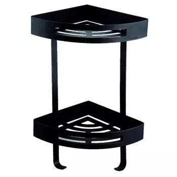 Полка угловая Azario 30 см AZ-160-2B черная матовая