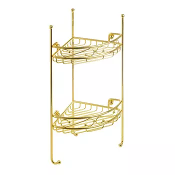 Полка угловая двойная Migliore Complementi 21 см 22938 золото