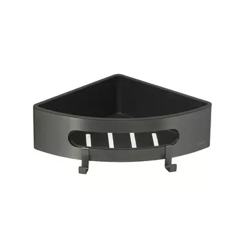 Полка угловая с крючками Lemark SHELF LINE 9776048 графит