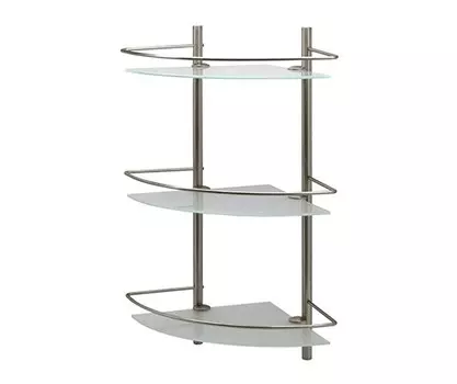 Полка угловая Wasserkraft K-3733 матовое стекло, хром