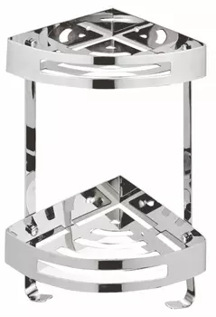 Полочка из нержавеющей стали Azario AZ1602 хром 2-вух секционная