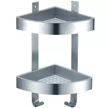 Полочка из нержавеющей стали Azario AZ-833-2 хром 2-вух секционная