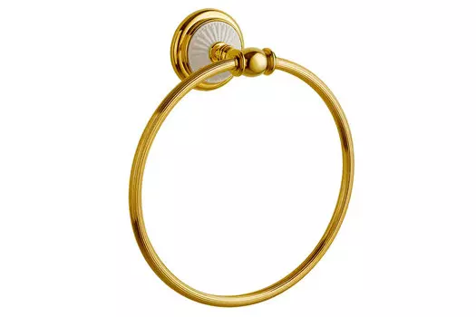 Полотенцедержатель Boheme Palazzo Bianco 10105 белый, золото