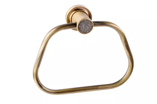 Полотенцедержатель Boheme Royal Cristal 22 см 10925-BR-B бронза, черный