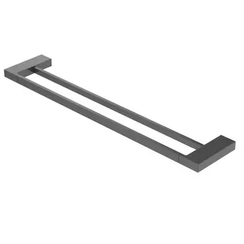 Полотенцедержатель двойной Cezares SLIDER SLIDER-THD-60-GM оружейная сталь