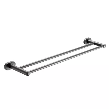 Полотенцедержатель двойной, подвесной Shevanik SG5127T оружейная сталь