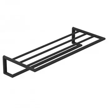 Полотенцедержатель Kludi Vela R 5898939 с полкой, черный матовый