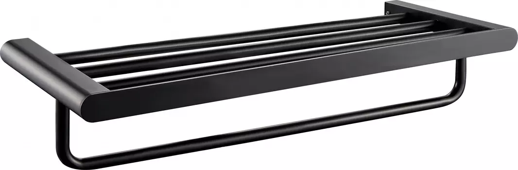 Полотенцедержатель с полкой WONZON & WOGHAND CARBON WW-7781 черный