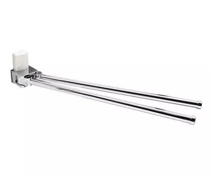 Полотенцедержатель Wasserkraft Leine K-5031WHITE поворотный, белый, хром