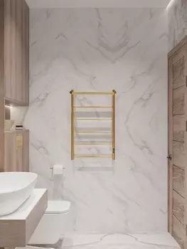 Полотенцесушитель электрический Двин Fj neo 80x50 4657819953636 золотой хром