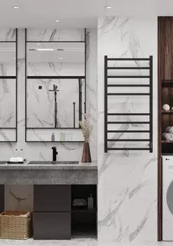 Полотенцесушитель электрический Двин L plaza neo 100x40 4657763845629 черный матовый