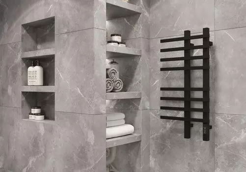 Полотенцесушитель электрический Двин LX plaza neo 80x50 4657771770913 черный матовый