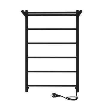 Полотенцесушитель электрический Indigo LINE 50x80 LСLE80-50BRPR с полкой, черный муар