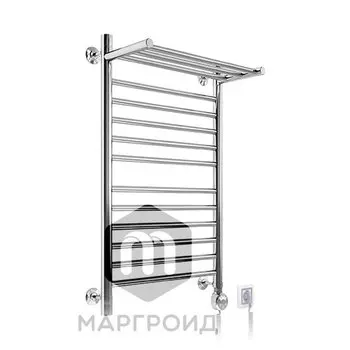 Полотенцесушитель Маргроид Лесенка электрическая Вид 10 премиум с полкой 80x50