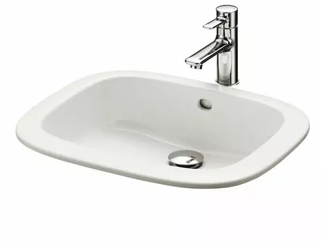 Полувстраиваемая раковина Toto Public 53 см LW763Y белая