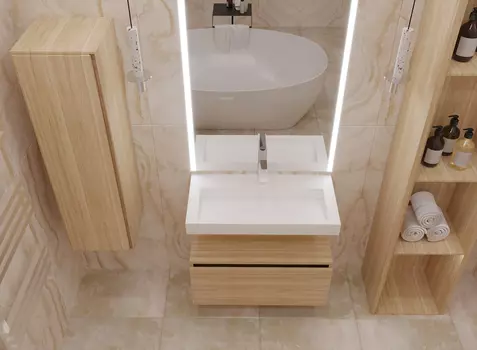 Раковина Armadi Art Flat 80 см 859-080 белая