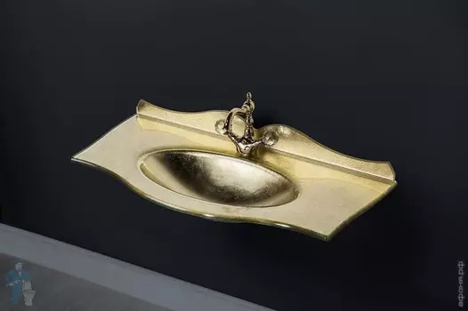 Раковина Caprigo Bourget 90 см gold OW15-11013-G