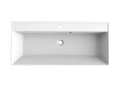 Раковина из литьевого мрамора Paola Alba 1000 100 см белая глянцевая