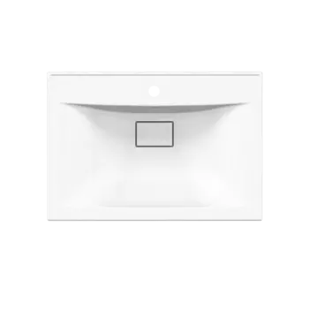 Раковина из литьевого мрамора Paola Elegante 650 65 см белая глянцевая