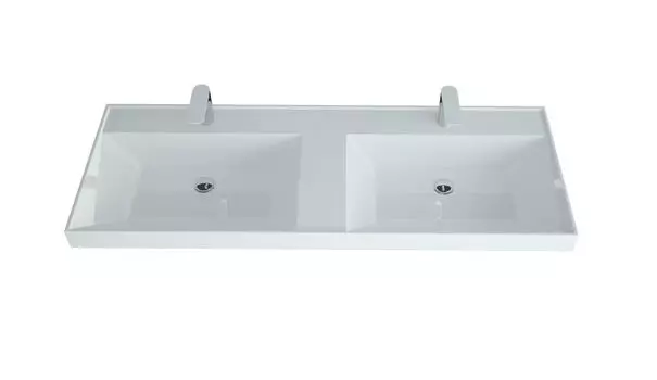 Раковина из литьевого мрамора Uperwood Classic 120 см 2911020336 белая