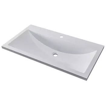 Раковина из литьевого мрамора Uperwood Self 80 см белая глянцевая