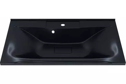 Раковина из литьевого мрамора Uperwood UPD Elen 79 см 291120424 черная металл