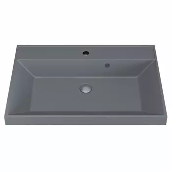 Раковина кварцевая Uperwood UPD Classic Quartz 70 см 291030004 серая матовая, бетон