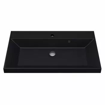 Раковина кварцевая Uperwood UPD Classic Quartz 80 см 291030008 черная матовая, уголь