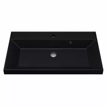 Раковина кварцевая Uperwood UPD Classic Quartz 80 см 291030022 черная матовая, космос