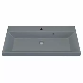 Раковина кварцевая Uperwood UPD Classic Quartz 90 см 291030030 серая матовая, платина