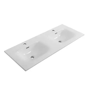 Раковина мебельная BelBagno 120 см BB-8099-120-2 белая глянцевая