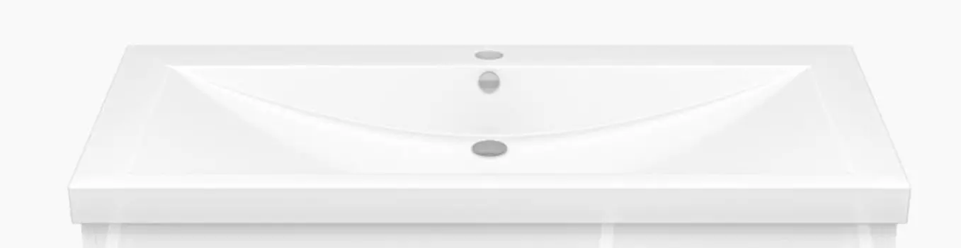 Раковина мебельная Misty Аллегро 100 см 10.020.01000.001 белая