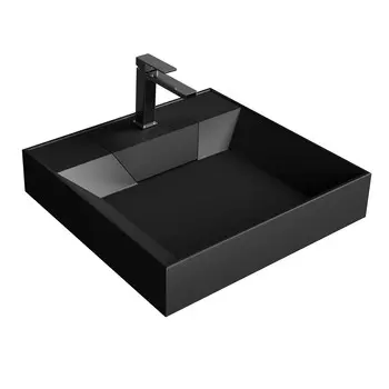 Раковина на стиральную машину Grossman Luxor 60х55 см 11.R01.60.210 черная матовая