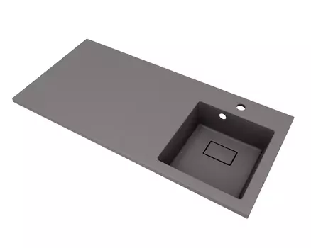 Раковина над стиральной машиной Florentina Аванти 100 см 10.310.0R100.307 правая, серый шёлк