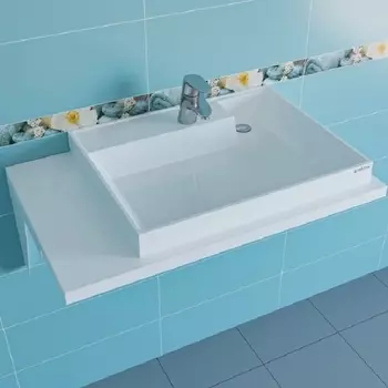 Раковина над стиральной машиной СанТа Юпитер 80х50 900121 правая без кронштейнов, белая