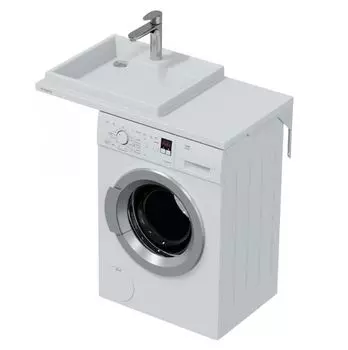 Раковина над стиральной машиной СанТа Юпитер 90х50 900128 левая без кронштейнов, белая