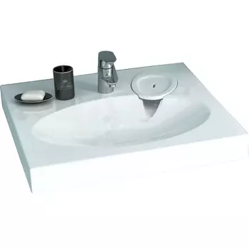 Раковина над стиральной машиной СанТа Луна 60х60 900103 с кронштейнами, белая