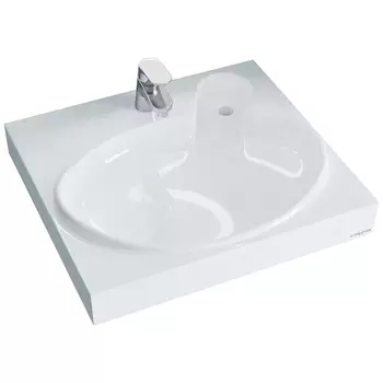 Раковина над стиральной машиной СанТа Сатурн 60х55 900126 с кронштейнами, белая